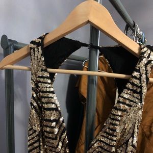 Sequin Prom or Wedding Dress Gold